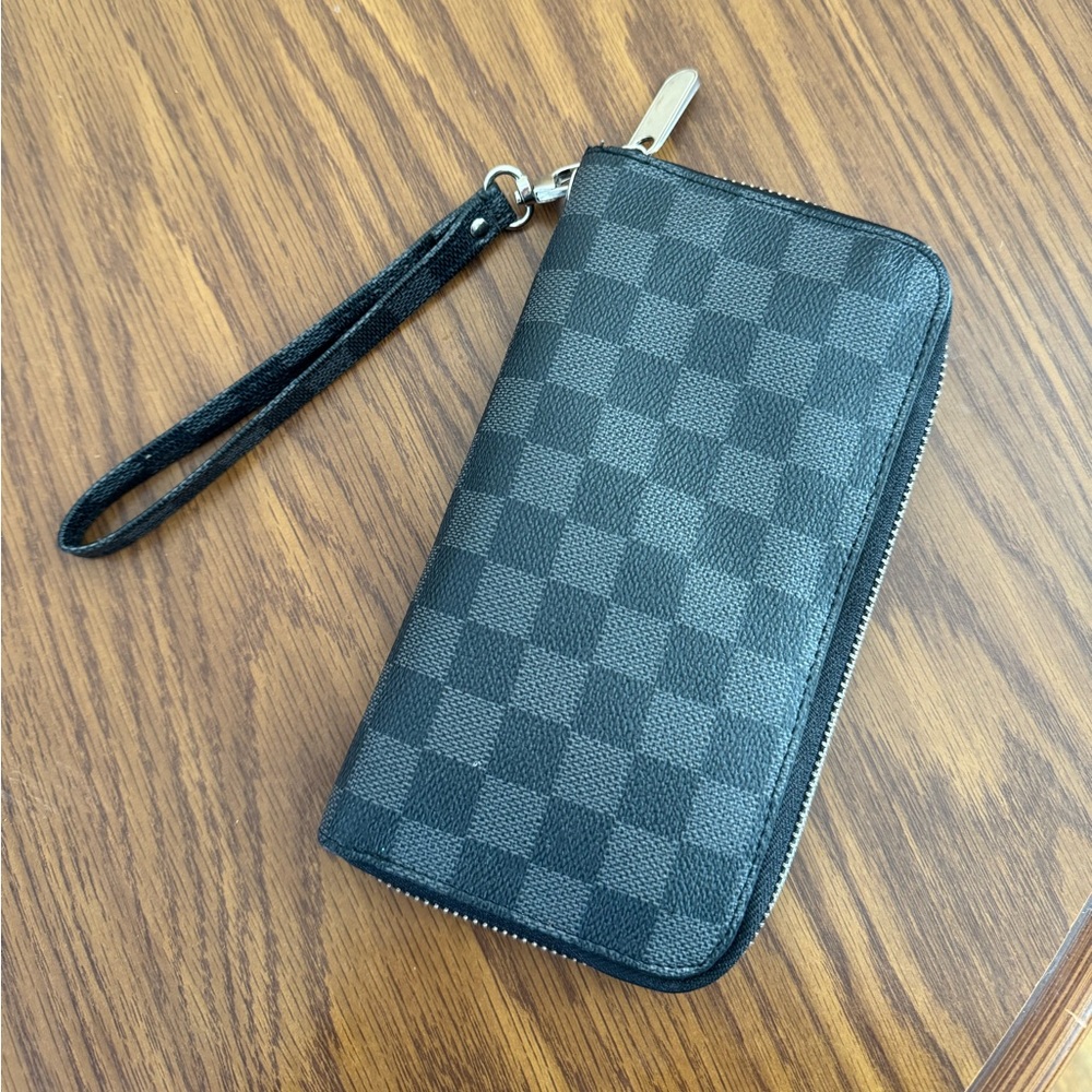 Black Checkered Wallet